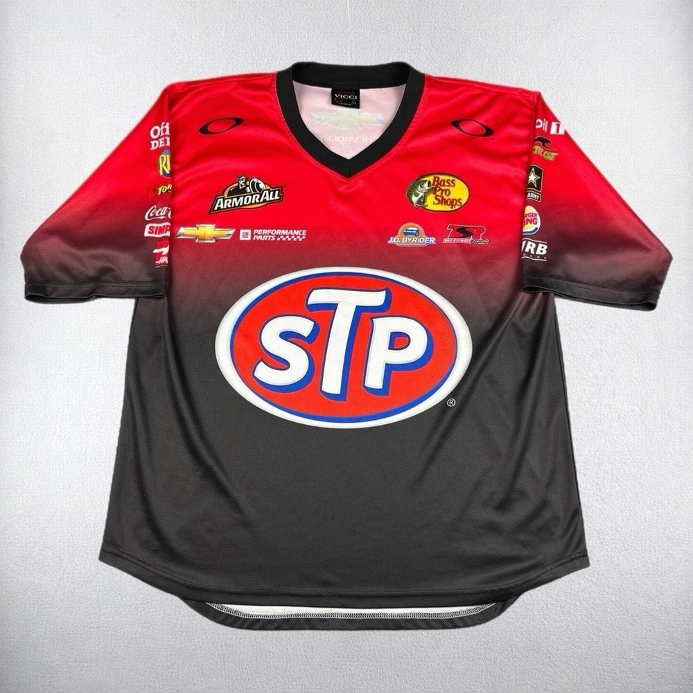 Tony Stewart Racing Shirt Mens Medium STP Armorall Logo Print Vicci NASCAR